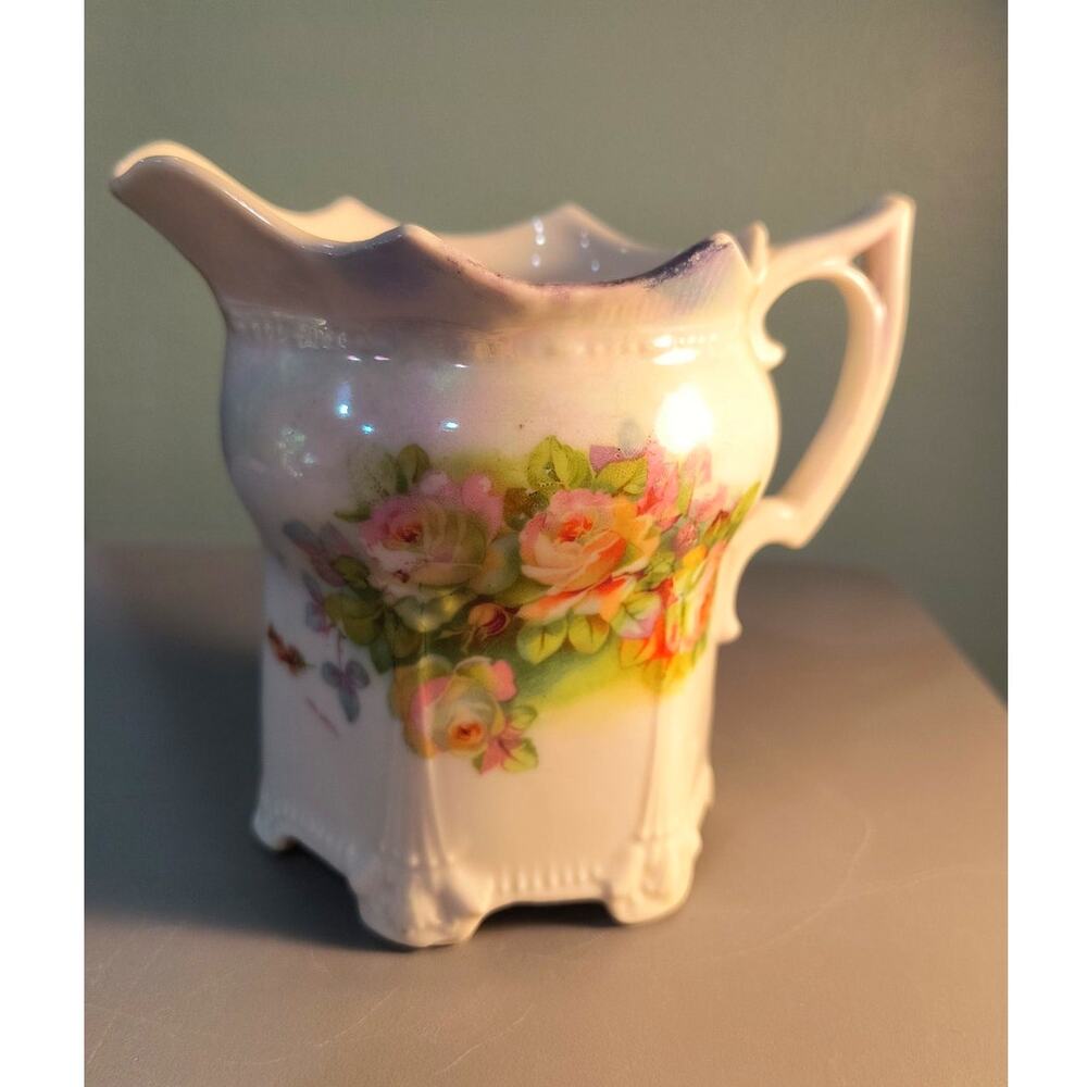 795. Creamer German Lusterware Vintage Floral